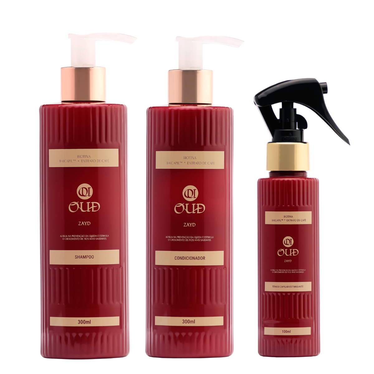 Kit Shampoo + Condicionador + Tônico Antiqueda Zayd